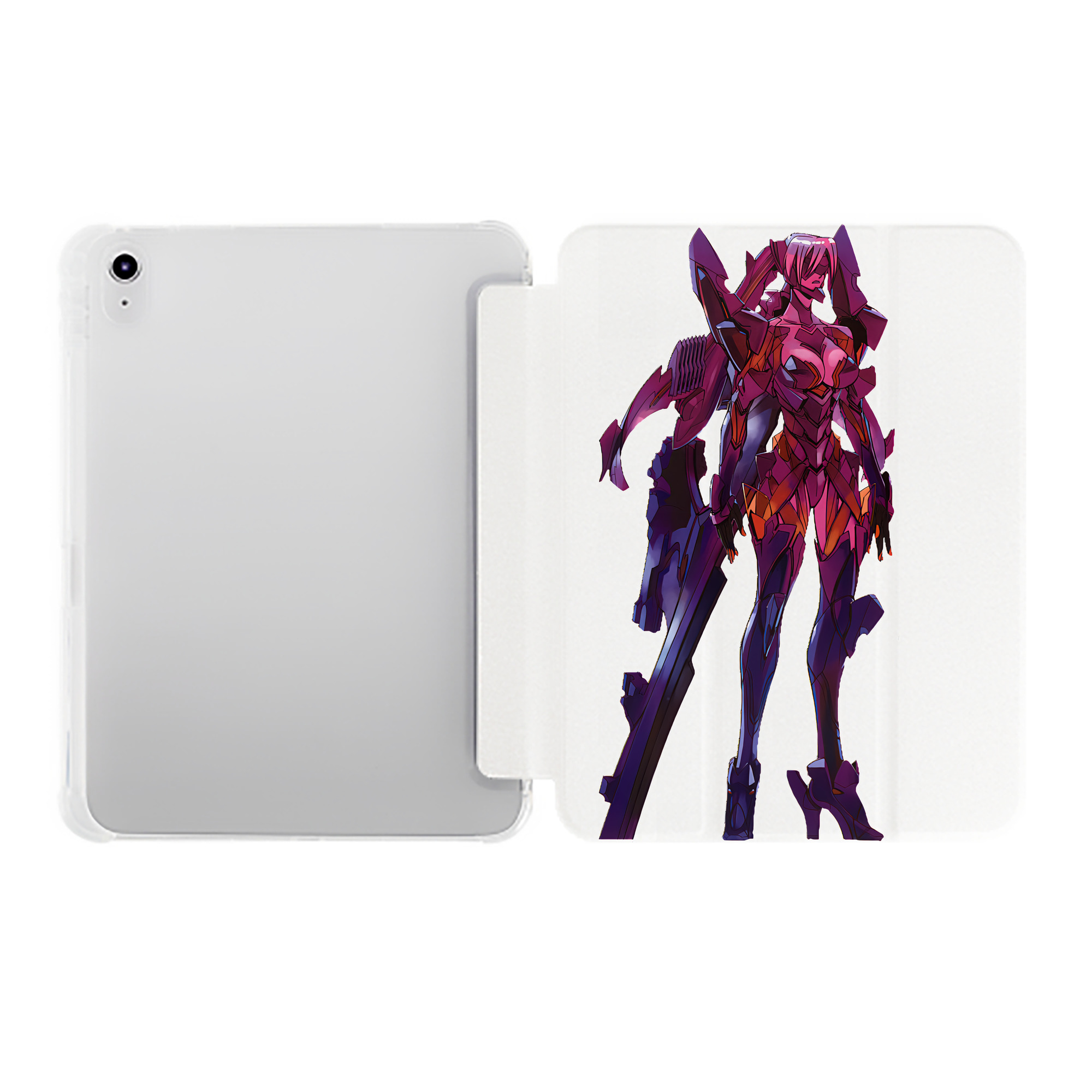 （画像用） EVA 新世紀エヴァンゲリオン IPad ケース ペン収納付き 三つ折りスタンド PUレザー×シリコン 対応機種9.5/10.5/10.9インチ
